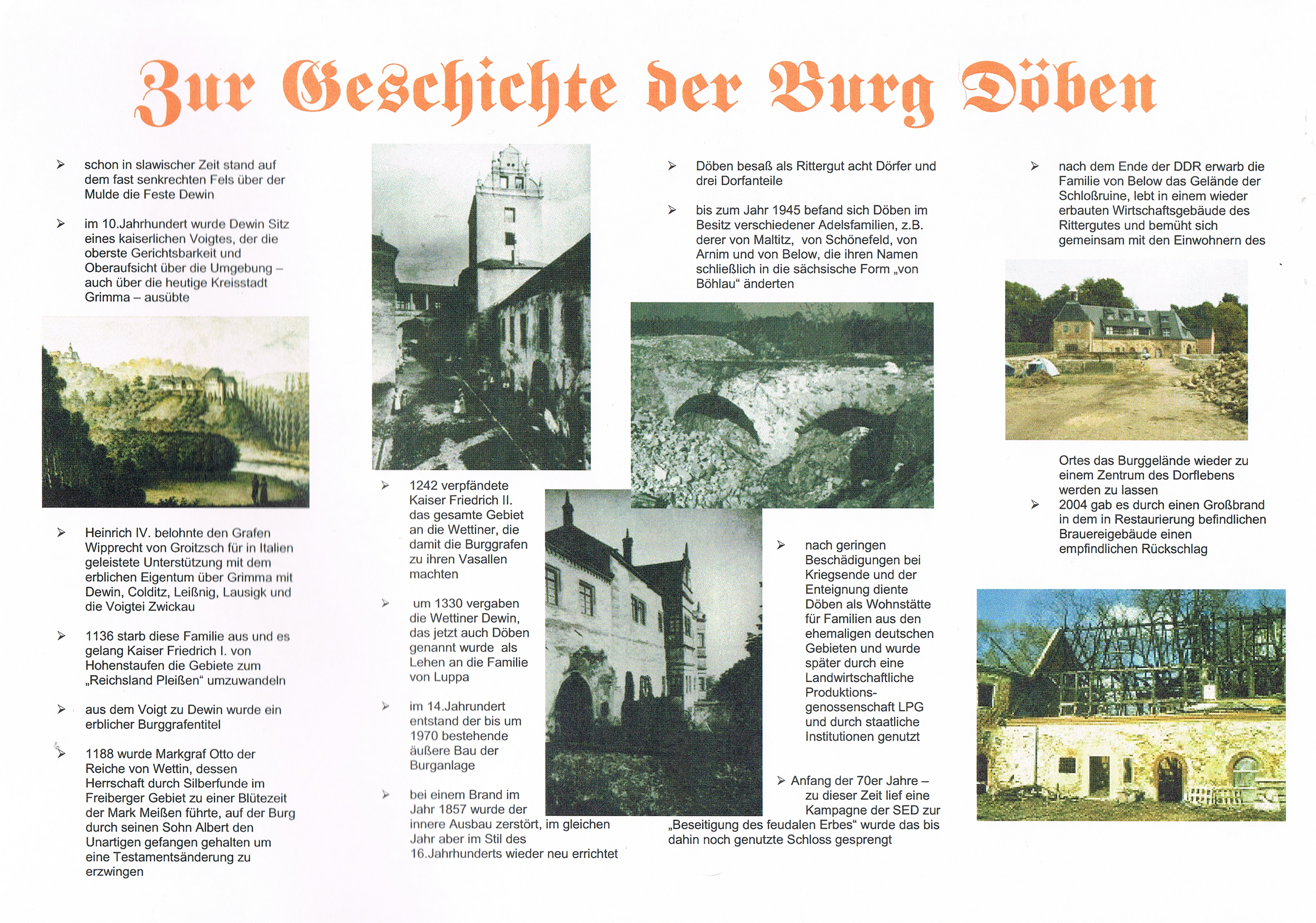 Geschichte der Burg Döben